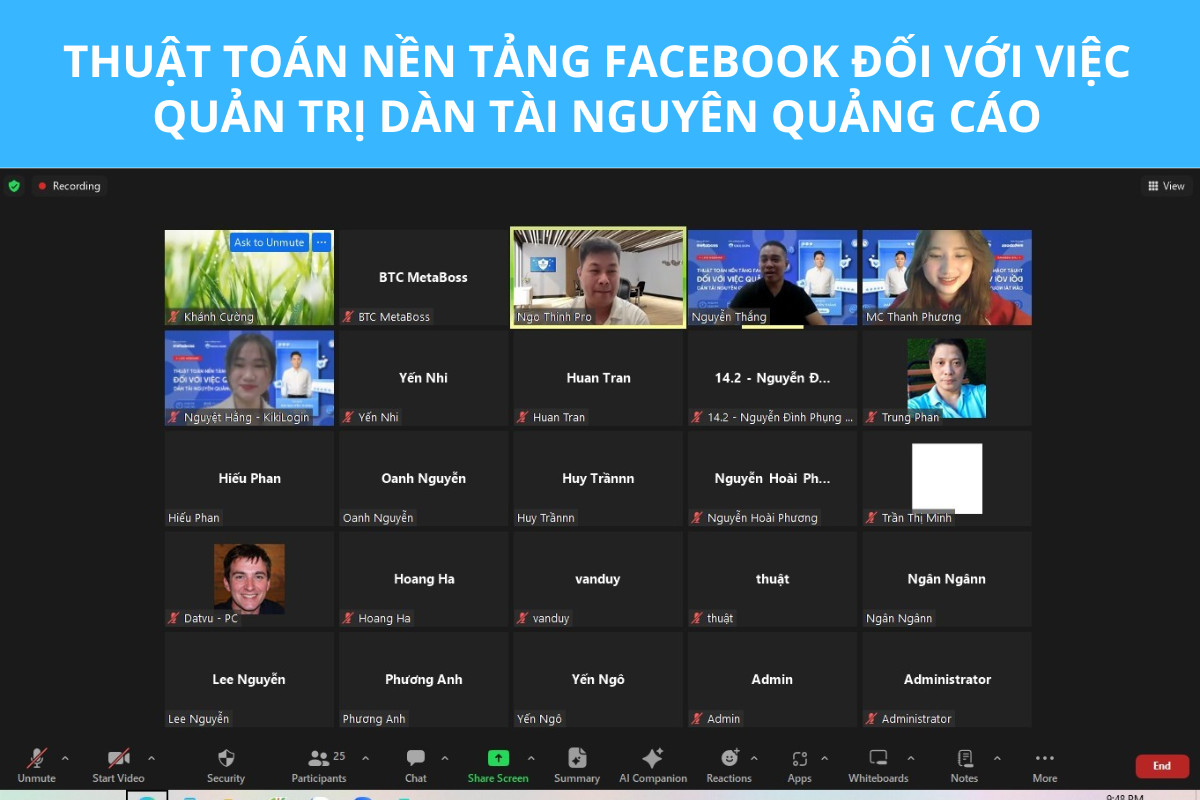 Recap Hội thảo trực tuyến “Thuật toán nền tảng Facebook đối với việc quản trị dàn tài nguyên quảng cáo” 02/01/2024